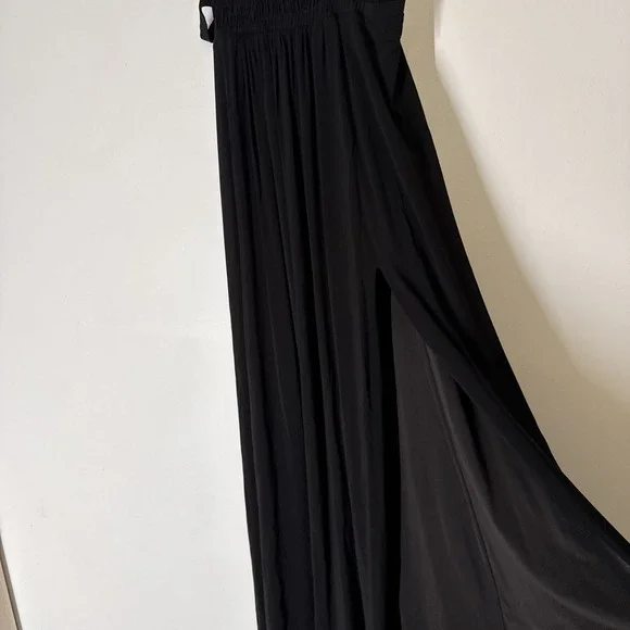 Vintage 90s Chic Whimisigoth bcbg black halter dress long gown womens size small - Picture 4 of 9